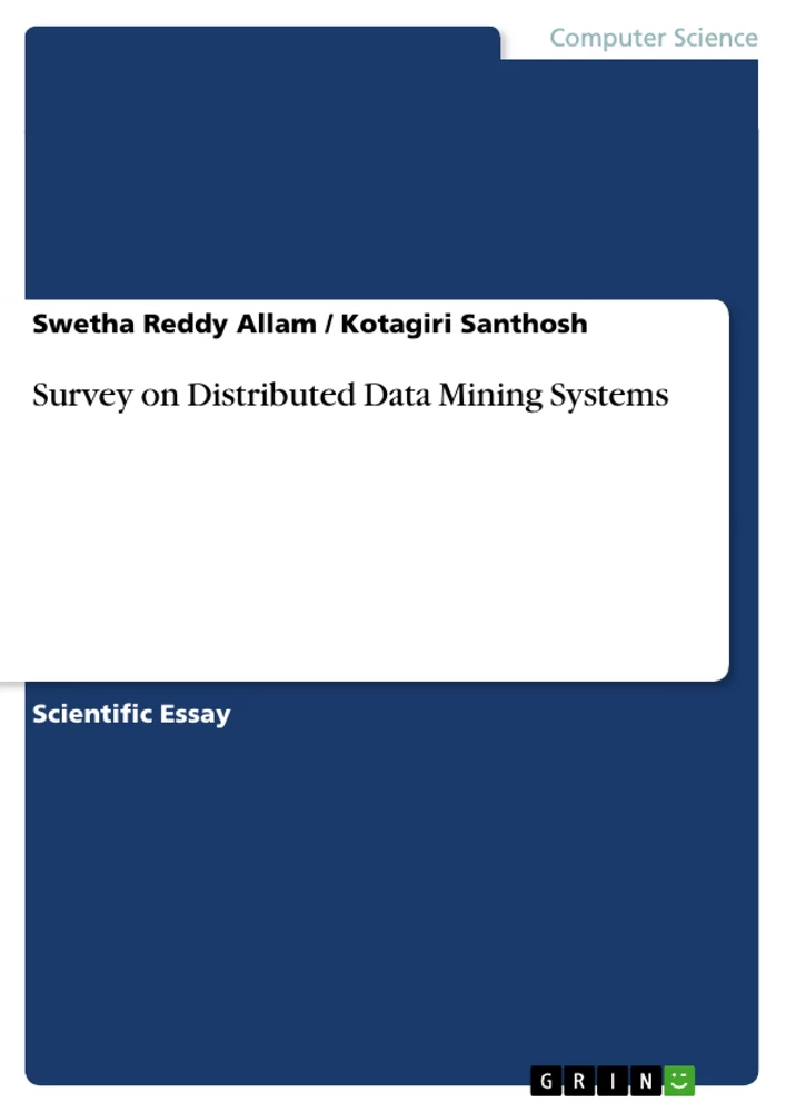 Titre: Survey on Distributed Data Mining Systems