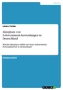 Titel: Akzeptanz von E-Government-Anwendungen in Deutschland