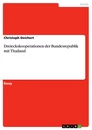 Titel: Dreieckskooperationen der Bundesrepublik mit Thailand