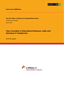 Title: Time Concepts in Intercultural Business. India and Germany in Comparison