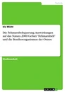 Titre: Die Fehmarnbeltquerung. Auswirkungen auf das  Natura 2000 Gebiet "Fehmarnbelt" und die Benthosorganismen der Ostsee