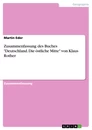 Título: Zusammenfassung des Buches "Deutschland. Die östliche Mitte" von Klaus Rother