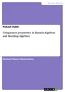 Titel: Uniqueness properties in Banach Algebras and Beurling Algebras