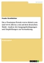 Título: Die e-Tourismus Portale www.Abritel.com und www.Allovac.com auf dem deutschen Markt - Analyse der Ausgangsbedingungen und Empfehlungen zur Vermarktung
