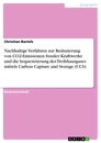 Titel: Nachhaltige Verfahren zur Reduzierung von CO2-Emissionen fossiler Kraftwerke und die Sequestrierung des Treibhausgases mittels Carbon Capture and Storage (CCS)