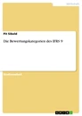 Titre: Die Bewertungskategorien des IFRS 9