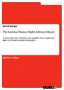 Titel: The Austrian Human Rights Advisory Board