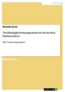 Título: Nachhaltigkeitsmanagement im deutschen Bankensektor