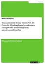 Title: Transactions in Bionic Patents, Vol. 10: Polstoffe. Fluidmechanisch wirksames Fasergewirke mit heterogenem, anisotropem Faserflor