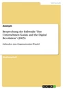 Título: Besprechung der Fallstudie "Das Unternehmen Kodak and the Digital Revolution" (2005)