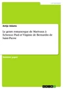 Título: Le genre romanesque de Marivaux à Echenoz: Paul et Virginie de Bernardin de Saint-Pierre