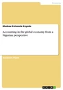 Titel: Accounting in the global economy from a Nigerian perspective
