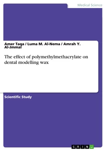 Título: The effect of polymethylmethacrylate on dental modelling wax