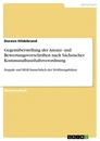 Título: Gegenüberstellung der Ansatz- und Bewertungsvorschriften nach Sächsischer Kommunalhaushaltsverordnung