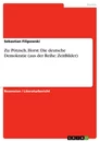 Titel: Zu: Pötzsch, Horst: Die deutsche Demokratie (aus der Reihe: ZeitBilder)