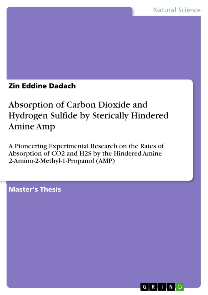 Titel: Absorption of Carbon Dioxide and Hydrogen Sulfide by Sterically Hindered Amine Amp