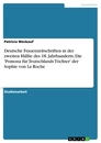Titre: Deutsche Frauenzeitschriften in der zweiten Hälfte des 18. Jahrhunderts, Die 'Pomona für Teutschlands Töchter' der Sophie von La Roche