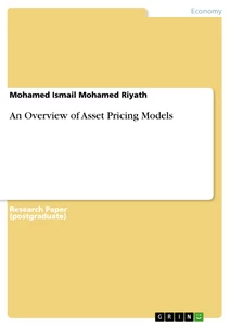 Title: An Overview of Asset Pricing Models