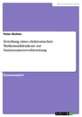 Titre: Erstellung eines elektronischen Mathematiklexikons zur Staatsexamensvorbereitung
