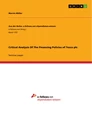 Titel: Critical Analysis Of The Financing Policies of Tesco plc