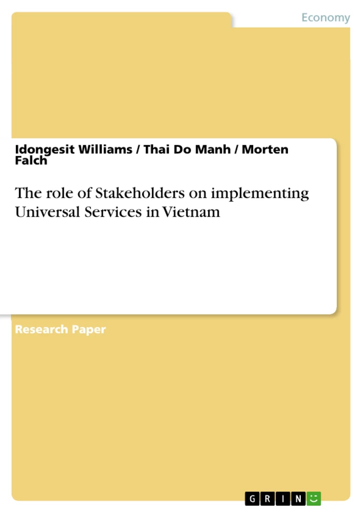 Titre: The role of Stakeholders on implementing  Universal Services in Vietnam