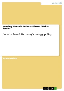 Title: Boon or bane? Germany's energy policy