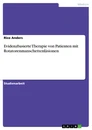 Titel: Evidenzbasierte Therapie von Patienten mit Rotatorenmanschettenläsionen