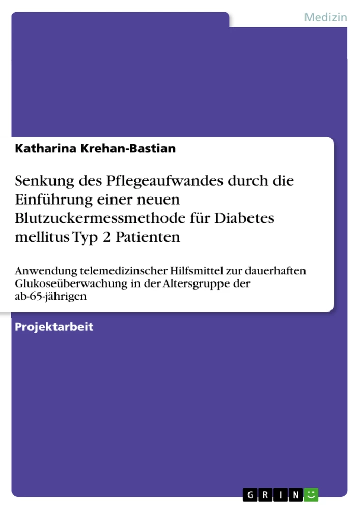 Titel: Senkung des Pflegeaufwandes durch die Einführung einer neuen Blutzuckermessmethode für Diabetes mellitus Typ 2 Patienten