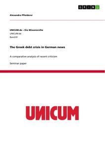 Titel: The Greek debt crisis in German news
