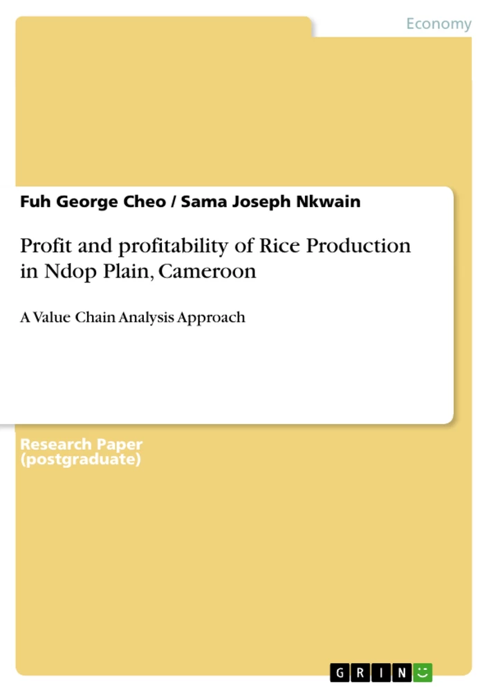 Titre: Profit and profitability of Rice Production in Ndop Plain, Cameroon