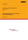 Titre: Gender-specific differences in the financial decision-making behaviour