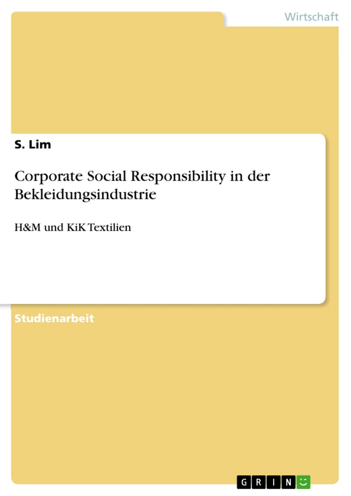 Titel: Corporate Social Responsibility in der Bekleidungsindustrie
