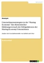 Título: Unternehmensstrategien in der "Sharing Economy". Ein ökonomischer Erklärungsversuch der Erfolgsfaktoren der Sharing-Economy-Unternehmen