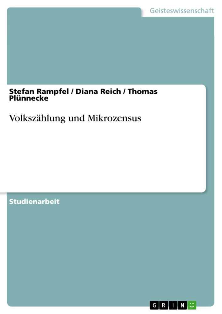 Titel: Volkszählung und Mikrozensus