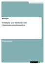 Title: Verfahren und Methoden der Organisationskulturanalyse