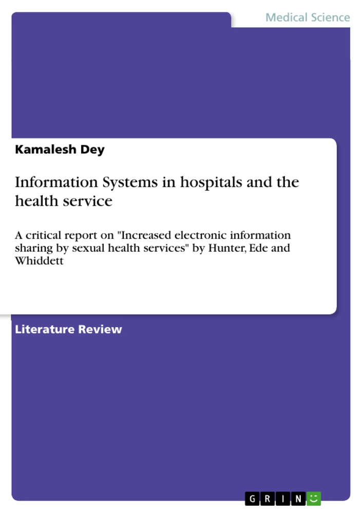 Title: Information Systems in hospitals and the health service