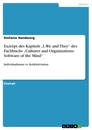 Titre: Exzerpt des Kapitels „I, We and They“ des Fachbuchs „Cultures and Organizations. Software of the Mind“