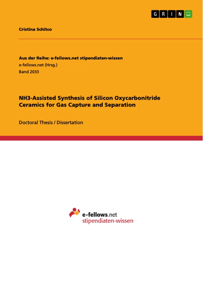 Titel: NH3-Assisted Synthesis of Silicon Oxycarbonitride Ceramics for Gas Capture and Separation