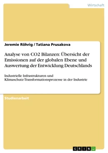 Title: Analyse von CO2 Bilanzen: Übersicht der Emissionen auf der globalen Ebene und Auswertung der Entwicklung Deutschlands