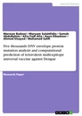 Titel: Five thousands DNV envelope protein mutation analysis and computational prediction of tetravalent multi-epitope universal vaccine against Dengue