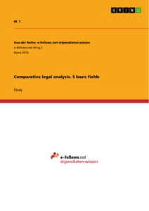Title: Comparative legal analysis. 5 basic fields