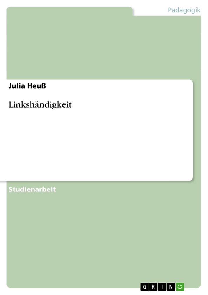 Titel: Linkshändigkeit