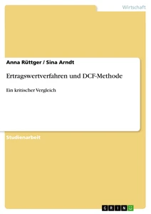 Titre: Ertragswertverfahren und DCF-Methode