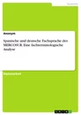 Título: Spanische und deutsche Fachsprache des MERCOSUR. Eine fachterminologische Analyse