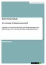 Titre: E-Learning Evaluationsmodell