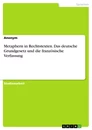 Título: Metaphern in Rechtstexten. Das deutsche Grundgesetz und die französische Verfassung