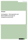 Titre: Zeitangaben - Heterogenität und Binnendifferenzierung im Integrationsunterricht