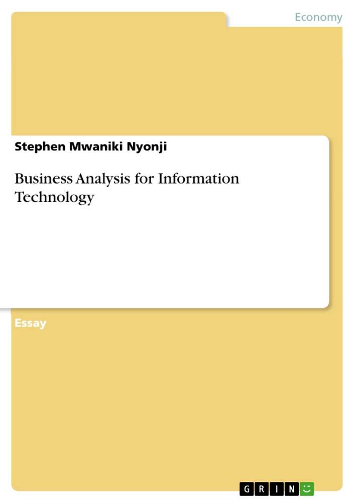 Title: Business Analysis for Information Technology