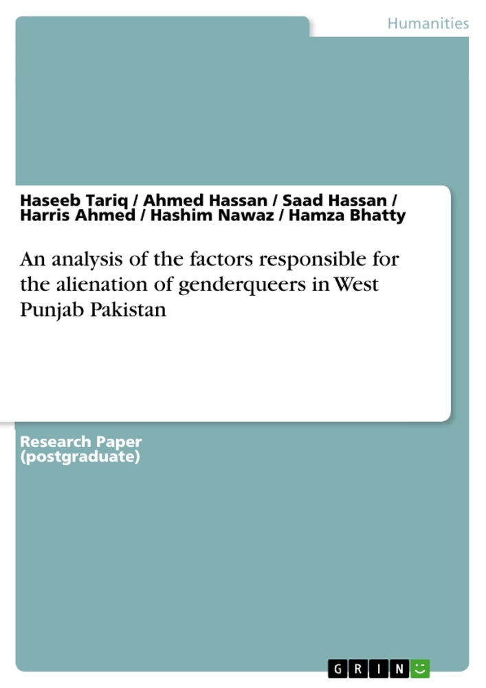 Title: An analysis of the factors responsible for the alienation of genderqueers in West Punjab Pakistan