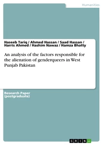 Titre: An analysis of the factors responsible for the alienation of genderqueers in West Punjab Pakistan